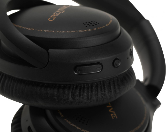 Наушники Creative Zen Hybrid, 3.5 мм/Bluetooth, мониторные, черный [51ef1010aa001]