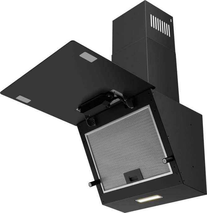 Вытяжка каминная WEISSGAUFF Lyra BL,  кнопочное управление,  черный [429928]