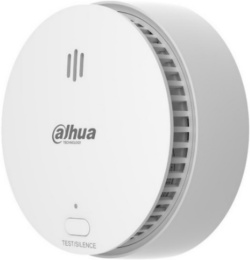 Датчик дыма Dahua DHI-HY-SA21A-W2 (85dB–90dB(A), LED индикатор, 3V CR123A, ABS-пластик, звуковая сигнализация, белый)