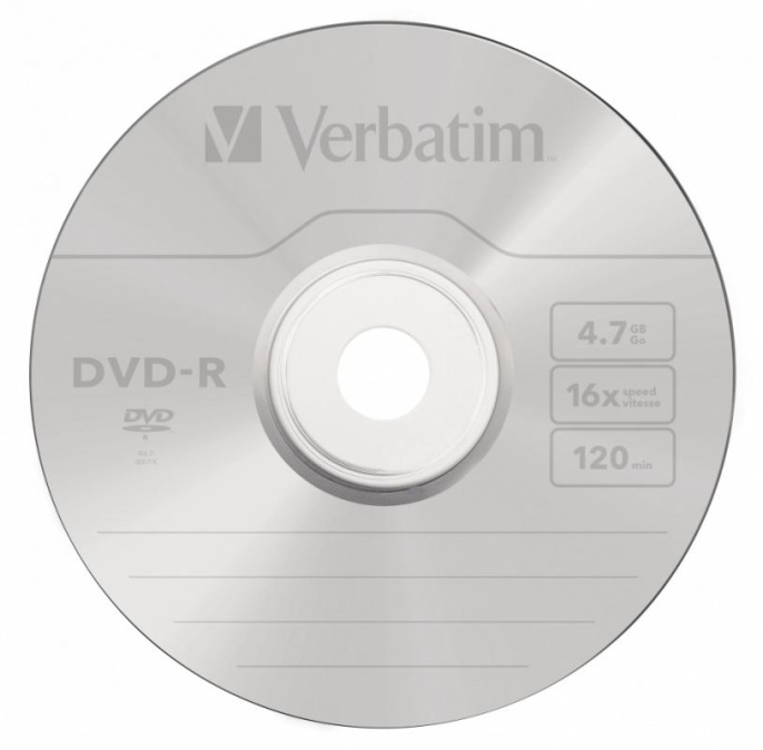 Оптический диск DVD-R Verbatim 4.7ГБ 16x, 10шт., bulk [43729]