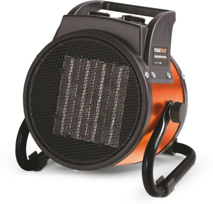 Тепловая пушка Maxpiler MEH-2002 1/2 кВт, производительность: 197 м³/ч, площадь обогрева: 20 м², керамический нагревательный элемент, управление: механическое, защита от перегрева, режим вентиляции