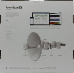 Точка доступа Ubiquiti PowerBeam PBE-2AC-400,  2.4ГГц,  1xRJ45,  белый