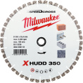 Алмазный диск Milwaukee Speedcross X-HUDD 350мм 4932492151 сегментный, по железобетону, высота сегмента до 13 мм, лазерная сварка крепления сегментов для надежности при агрессивной резке, внутренний диаметр диска: 25.4мм