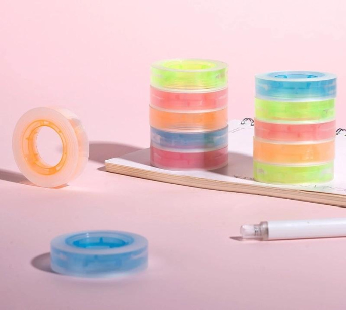 Клейкая лента канцелярская Deli EA690 прозрачная шир.12мм дл.27м 38мкр упак.:4шт