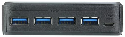 KVM-переключатель ATEN US234-AT , USB, 2 4 устройства/порта/port+клавитаура+мышь, 4 USB A Female/2 B Female, со шнурами A-B 2х1.2м. для подкл. к управ. компьютерам