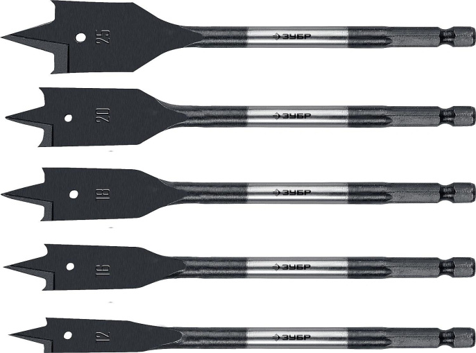 Набор сверл Зубр 29505-H5_z01, по дереву, Е 1/4, 5шт