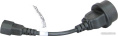 Кабель PowerCom SCUT IEC-320 C14-Socket Type-F (для компьютера, функция: питание устройств, 250V, 10A, длина: 0.23 м)