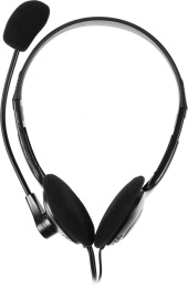 Гарнитура Defender Aura 102,  для компьютера, накладные,  проводные, черный [63102]