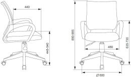 Кресло детское Бюрократ BUROKIDS 1 W, ткань, до 120кг, мультиколор (BUROKIDS 1 W-MOON_PK)