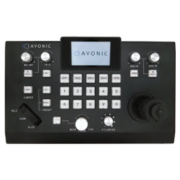 Контроллер PTZ для камер AVONIC AV-CON300-IP, протоколы VISCA, Pelco-D и Pelco-P; прямой контроль джойстиком 3D; Pan, Tilt, Zoom,PTZ speed, Focus, Iris, Brightness, White Balance; управление: IP, RS232; поддерживает до 50 камер, до 500 пресетов.Цвет:черны