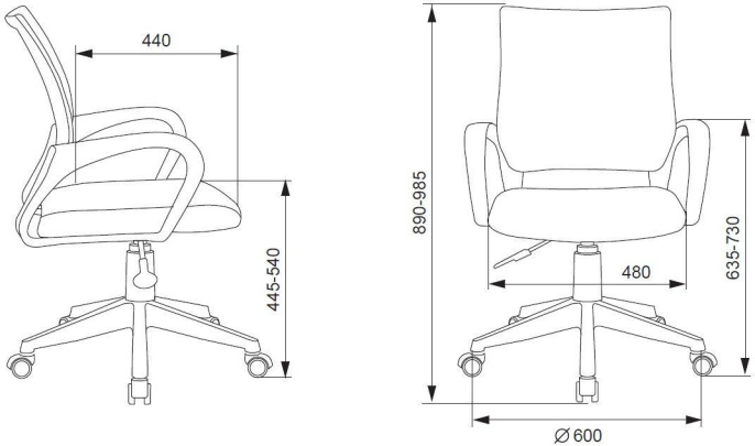 Кресло детское Бюрократ BUROKIDS 1 W, ткань, до 120кг, мультиколор (BUROKIDS 1 W-MOON_PK)