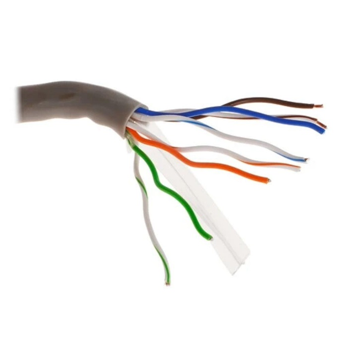 5bites Кабель US6575-305A витая пара UTP / SOLID / 6CAT / 23AWG / CCA / PVC / GREY / 305M