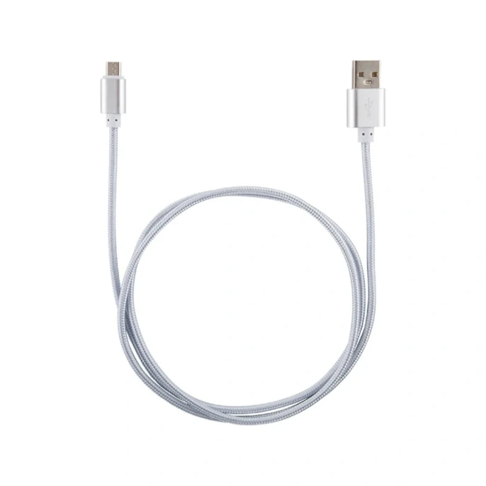 Кабель USB/MicroUSB Energy ET-01 цвет - серебро 006370