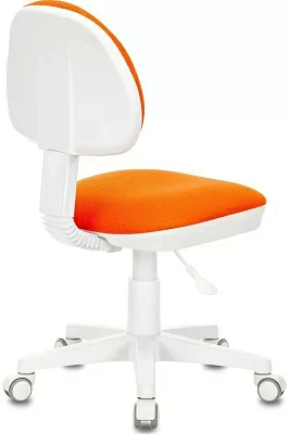 Кресло детское Бюрократ KD-3 оранжевый TW-96-1 крестов. пластик белый