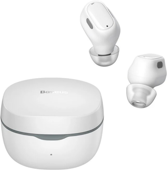Наушники Baseus NGWM01P-02 Encok True Wireless Earphones WM01 Plus White Bluetooth 5.0, время воспроизведения музыки: 5 часов 70% громкости , в режиме ожидания: 300 часов, общее время воспроизведения музыки на полной зарядке от кейса: 50 часов, аккумуля