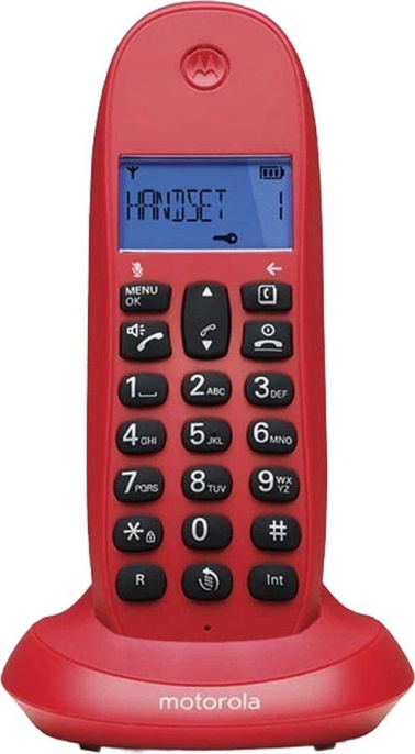 Радиотелефон Motorola C1001LB+, красный [107c1001cereza]