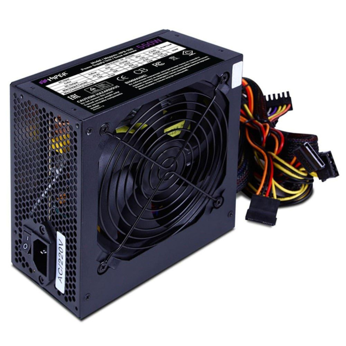 HIPER Блок питания HPB-550 ATX 2.31, 550W, Active PFC, 80Plus BRONZE, 120mm fan, черный BOX
