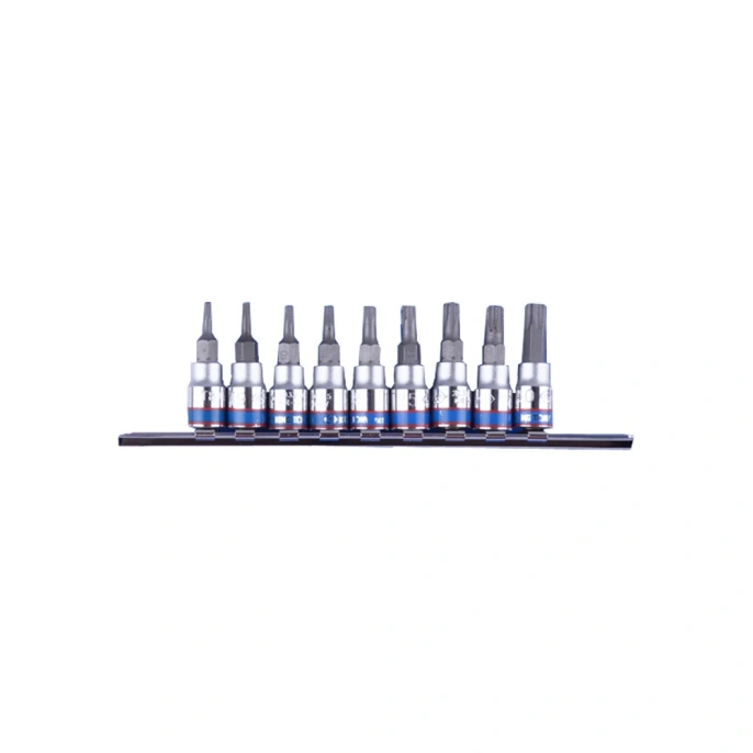 Набор торцевых насадок 1/4", TORX, Т8-Т40 мм, L 37 мм, 9 предметов KING TONY 2109PR