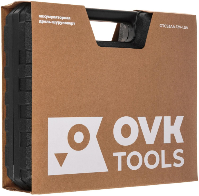 Дрель-шуруповерт Ovk Tools OTCS3AA-12V-1.5A 12Вт аккум. патрон:быстрозажимной кейс в комплекте