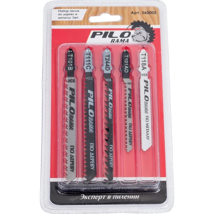 Набор пилок T101B, T101AO, T111C, T244D,T118A 5 шт Pilorama 560005