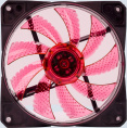 Вентилятор Digma DFAN-LED-RED 120мм, 3-pin, от БП:4-pin (Molex), 1200об/мин, 23 дБ, RGB, черный, Ret