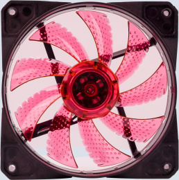 Вентилятор Digma DFAN-LED-RED 120мм, 3-pin, от БП:4-pin (Molex), 1200об/мин, 23 дБ, RGB, черный, Ret
