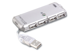 ATEN UH275Z-AT-G Концентратор, внешн., 4 порта, USB 2.0, питание от шины, некаскадируемый, DC 5V, компактный , [ATEN UH275Z-AT-G]