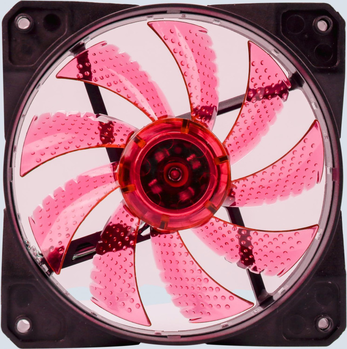 Вентилятор Digma DFAN-LED-RED 120мм, 3-pin, от БП:4-pin (Molex), 1200об/мин, 23 дБ, RGB, черный, Ret