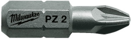 Бита Milwaukee PZ1 25мм 25шт 4932399589 для использования с ударными шуруповертами, твердость: 60HRC, наконечник подвергается специальной закалке при температуре до 870°C, качество стали: S2