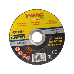 Круг отрезной 125x1.0x22.2 мм WMC TOOLS WMC-CW705(56848)