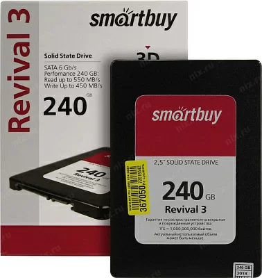 Накопитель SSD 240 Gb SATA 6Gb/s SmartBuy Revival 3 SB240GB-RVVL3-25SAT3 2.5" 3D TLC