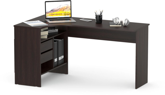 Стол компьютерный Сокол СПм-25 Л, ЛДСП, венге