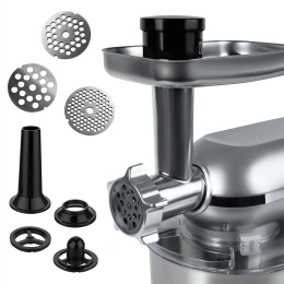 Кухонный комбайн RAGEX R101-900 9 в 1, 4.5 литра, 6 скоростей, 1500 Вт, серебристый