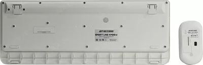 Комплект JETACCESS Smart Line KM39 W White-Blue (Кл-ра USB FM+Мышь 3кн Roll FM)