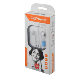 Наушники вставные GoPower GPHP10 Lightning m белый 00-00022805