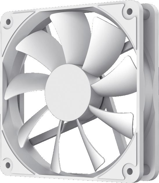 Вентилятор 120mm GameMax GMX-WFWT 3пин, 120x120x25mm, 23дБ, 1100об/мин White