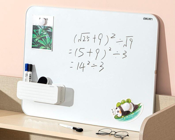 Доска магнитно-маркерная Deli 50025 серебристый 45x60см