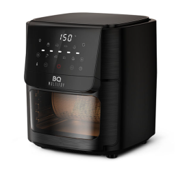 Аэрогриль BQ GR2009 Черный 6 в 1: фритюрница, микроволновая печь, гриль, духовка, шашлычница и дегидратор, 1800 Вт, напряжение: 220-240 В, 50-60 Гц, 12 л, конвекция, таймер, длина сетевого шнура: 1.1 м, материал корпуса: пластик