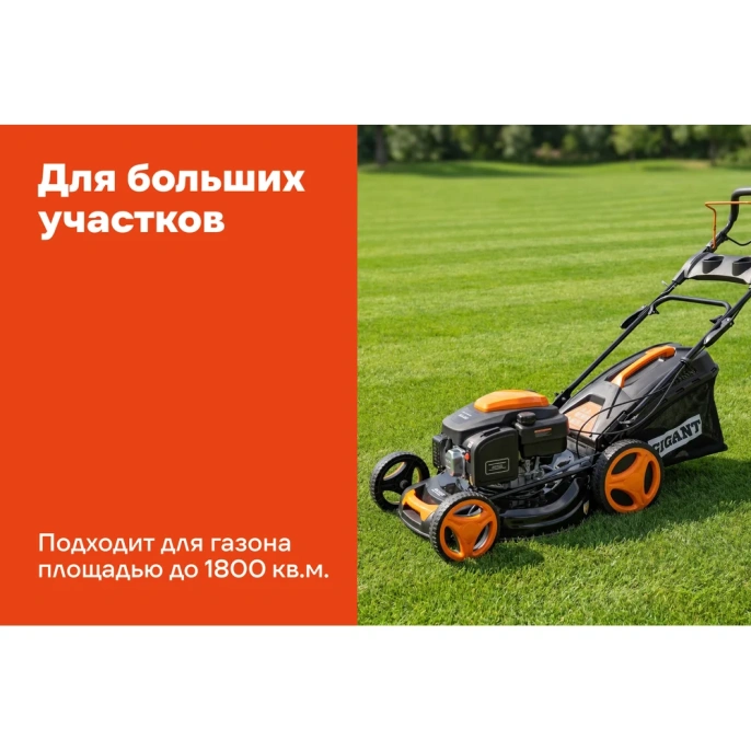 Бензиновая газонокосилка Gigant 53 см 6 л.с. PLM-04