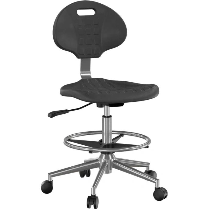 Стул промышленный Верстакофф на газ лифте с кольцом для ног КР12(К)