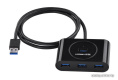 Хаб UGREEN CR113 20291 USB 3.0 Hub. Длина 1 м. Цвет: черный (20291_)