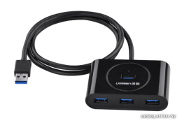 Хаб UGREEN CR113 20291 USB 3.0 Hub. Длина 1 м. Цвет: черный (20291_)