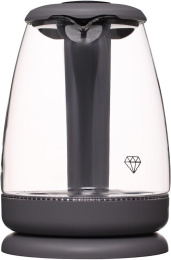 Чайник электрический Hyundai HYK-G1003 1.7л. 2200Вт серый корпус: стекло/пластик