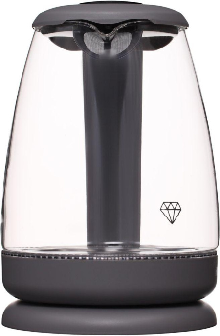 Чайник электрический Hyundai HYK-G1003 1.7л. 2200Вт серый корпус: стекло/пластик