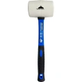 Киянка vertextools 450 г, белая резина, фибергласовая рукоятка 10-45-450