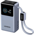 Внешний аккумулятор UGREEN PB727 75701B Fast Charging 10000mAh USB-C&USB-A 55W о встроенным кабелем USB-C Power Bank. Цвет: серый космос