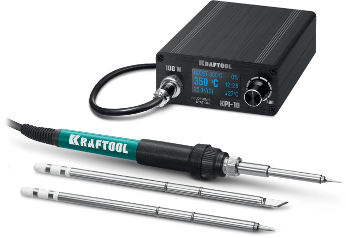 Паяльная станция Kraftool KPI-10,  электрический,  100Вт [55343]