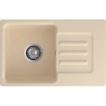 Кухонная мойка GRANFEST 680 L beige 1-чаша+крыло 681*433 мм, монтаж: врезной, материал: мрамор, цвет: бежевый SMART 680 L beige