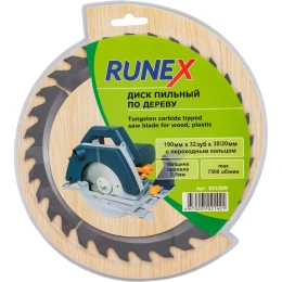 Диск пильный по дереву (190х20/30 мм; Z32) Runex 551009