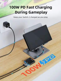 USB-Хаб (концентратор) CABLETIME CBS1B (CT-SHUB31-AB) 3-в-1 с поддержкой Switch2/1 - Black+Orange+Blue